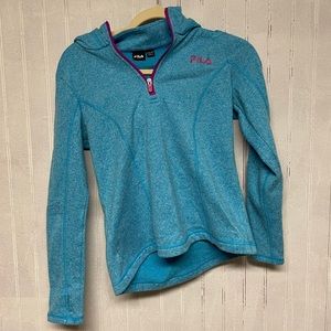 FILA kids medium blue fleece hoodie size medium/10-12